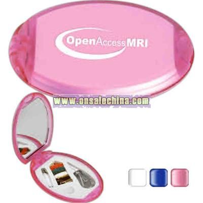Sewing kit with mirror