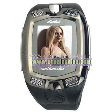 1.3 Inch Triband Bluetooth Wrist Watch Mobile Phone