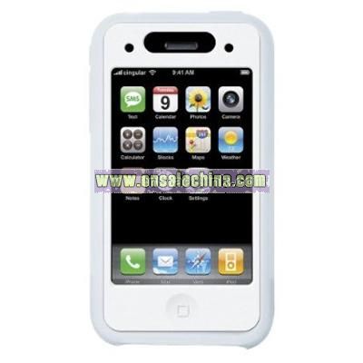 Two Tone Premium Silicone Case for iPhone 3G - White
