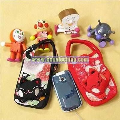 Mobile Phone Pouches with Cartoon Figure Image