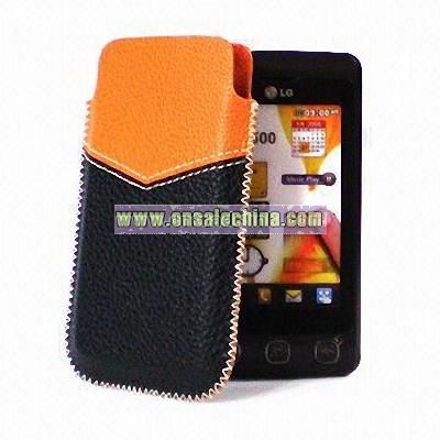 Genuine Leather Case Pouch for LG KP500