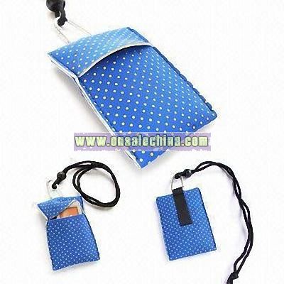 Blue Neoprene Pouch for Mobile Phone and iPhone