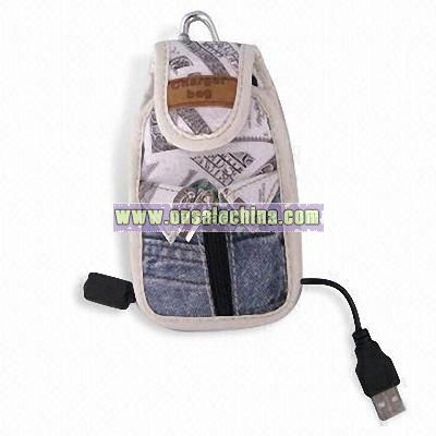 Well Padded Mobile Phone Pouch with USB Date Line