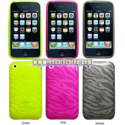 iPhone 3G/3GS Zebra Design Crystal Silicon Skin Case