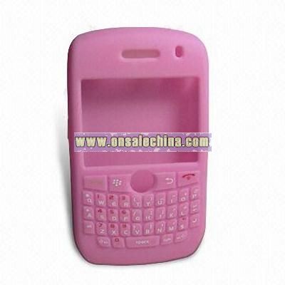 PDA Silicone Case for Blackberry 8900 with Button Silk Printing