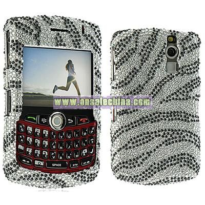 Blackberry 8310 8320 8330 Rhinestone Zebra Case