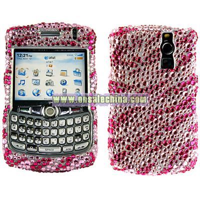 Blackberry 8300 8320 8330 Rhinestone Zebra Case