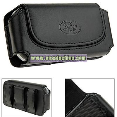 LG VX9700/ Leather Universal Horizontal Carry Pouch