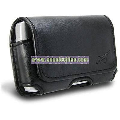 Leather Phone Case w/ Magnetic Flap for Motorola Blackberry Curve