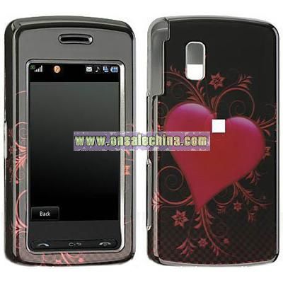 LG Vu CU920/ CU915 Carbon Fiber Heart Crystal Case