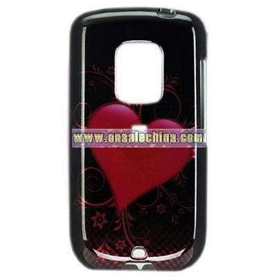 HTC Hero Crystal Case with Carbon Fiber Heart Design