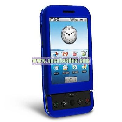 Clip-on Rubber Coated Case for HTC G1 Google-Dark Blue