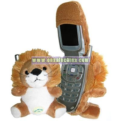 Fun Friends 'Kojo Flip' Lion Plush Animal Cell Phone Cover