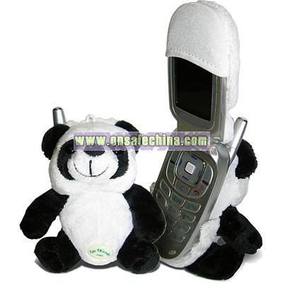 Fun Friends Plush Animal Flip Cell Phone Cover-Panda