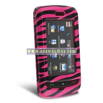 Hot Pink/ Black Zebra Clip-on Case for LG Xenon GR500