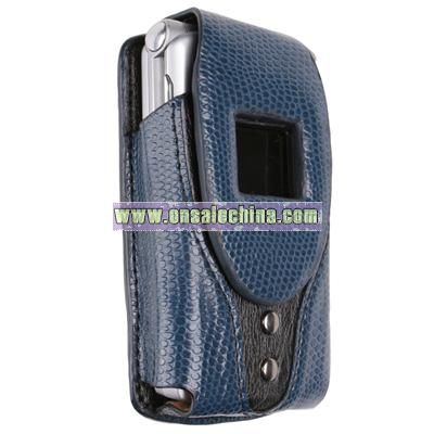 Extreme Fashion Navy Leather Cell Phone Case