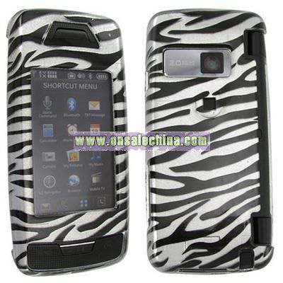 Clip-On Case for LG VX10000 Voyager Silver Zebra