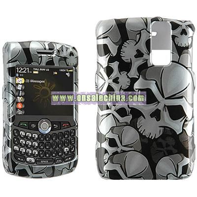 Blackberry 8300 Black Skull Crystal Case