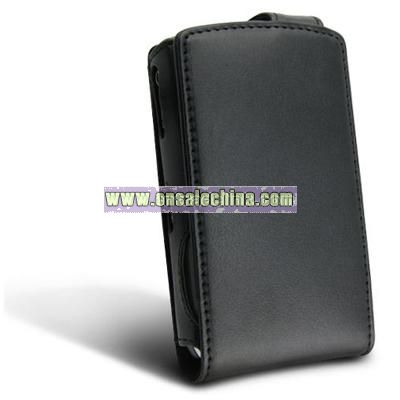 Black Leather Case with Cover for Blackberry Curve 8300