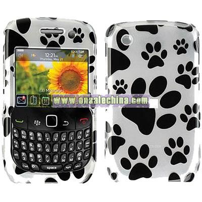 Blackberry Curve 8520 Dog Paws White Case