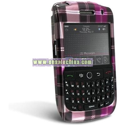 Pink Plaid Clip-on Case for Blackberry Curve 8900