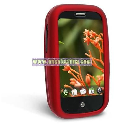 Red Clip-on Rubber Coated Case for Palm Pre