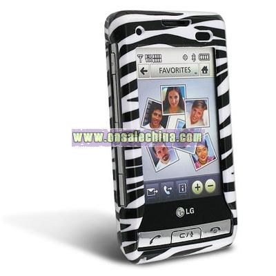 Black/ White Zebra Clip-on Hard Case for LG VX9700 Dare