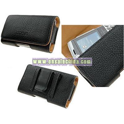 Universal Leather Case for Blackberry 8300 Black Pouch