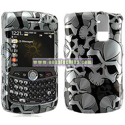 BlackBerry Curve Skull-design Crystal Case
