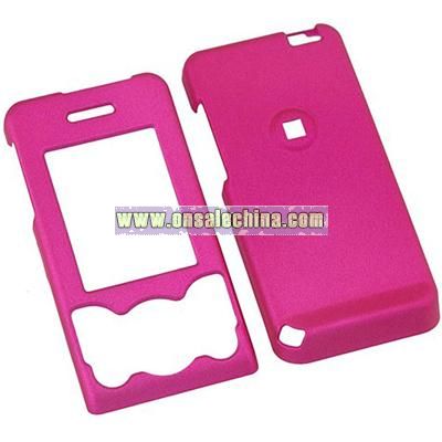 Magenta Rubber Coated Case for Sony Ericsson W580