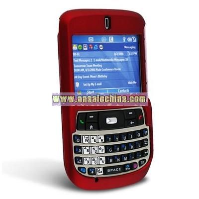 Red Clip-on Rubber Coated Case for HTC Excalibur S620 Dash