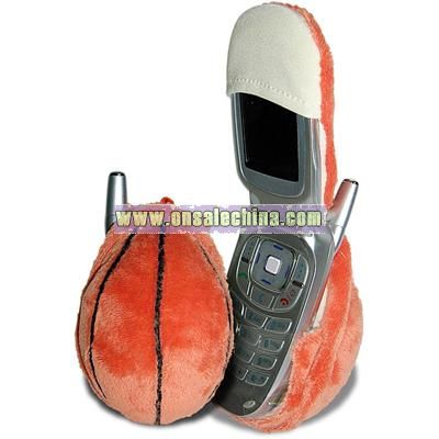 Fun Friends Plush Animal Flip Cell Phone Cover - Basketball