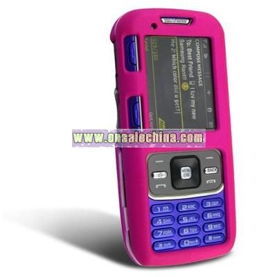Clip-on Hot Pink Rubber Coated Case for Samsung SPH-M540 Rant