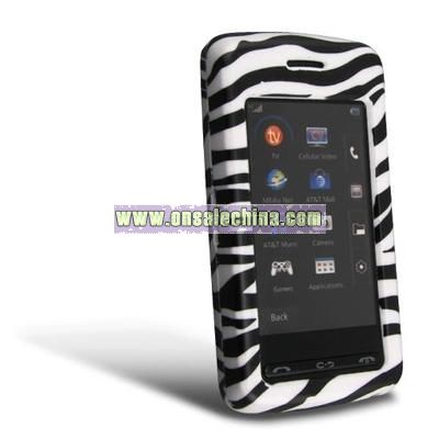 White/ Black Zebra Clip-on Case for LG VU CU915 / CU920