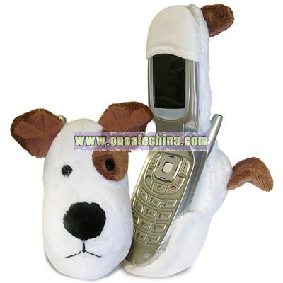 Fun Friends Plush Animal Flip Cell Phone Cover Dog