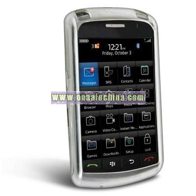 Clear White TPU Rubber Skin Case for Blackberry Storm 9500