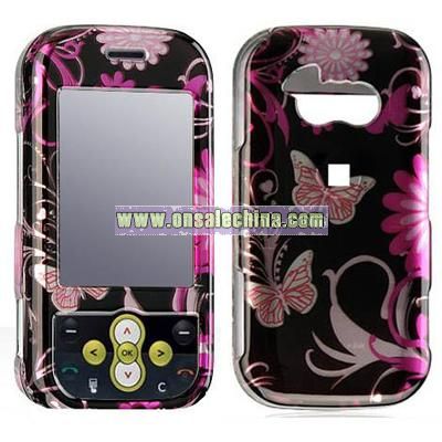 LG Neon Crystal Case with Pink Butterfly Design