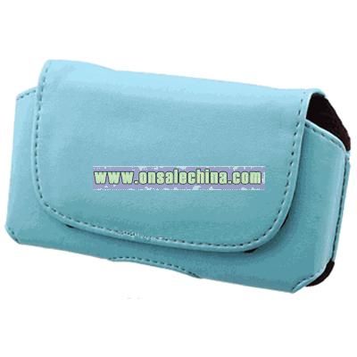 Light Blue Leather Carrying Pouch Case For Nexus One
