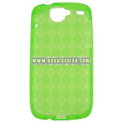 Nexus One Thin Plastic Skin Case-Green Checkers