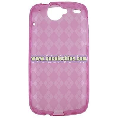 Nexus One Thin Plastic Skin Case-Hot Pink Checkers