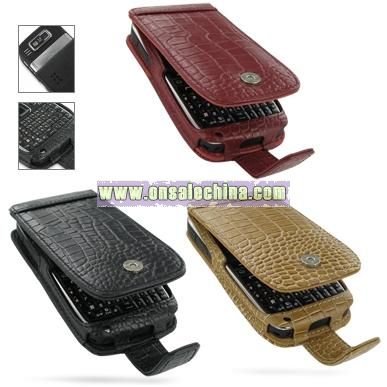 Leather Case for Nokia E72-Flip Type Crocodile Pattern