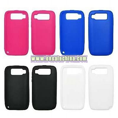 Soft Silicone Gel Skin Cover Cases for Nokia E72 (Hot Pink / Blue / Black/ White)