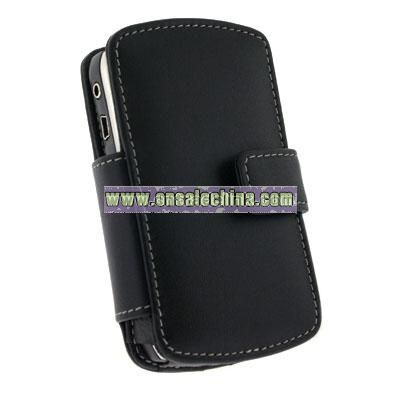 Motorola Q11 Black Leather Book Case