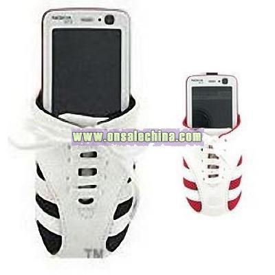 Universal Cell Phone Shoe Pouch Black Red