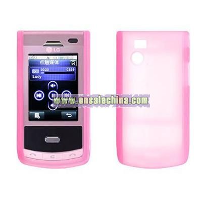 Pink Silicone Protective Case Cover for LG KF750 KF755