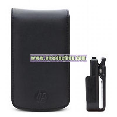 Leather Belt-Clip Case for HP iPAQ Glisten Smartphone