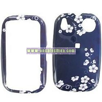 Blue w/White Flowers Snap-On Protector Case Faceplate for Palm Pre