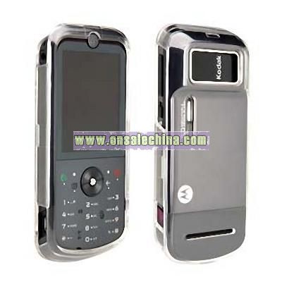 Open Front and Clear Back Shell without Belt Clip for Motorola ZN5 MotoZine