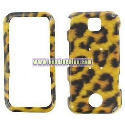 Leopard Snap-On Protector Case Faceplate for Motorola Rival A455