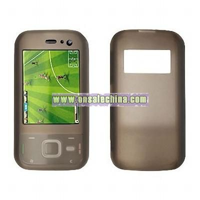 Gray Silicon Skin Case Cover for Nokia N85